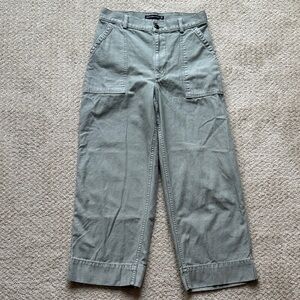Abercrombie & Fitch | 100% Cotton High-waist Capri Utility Pants Olive Green 29